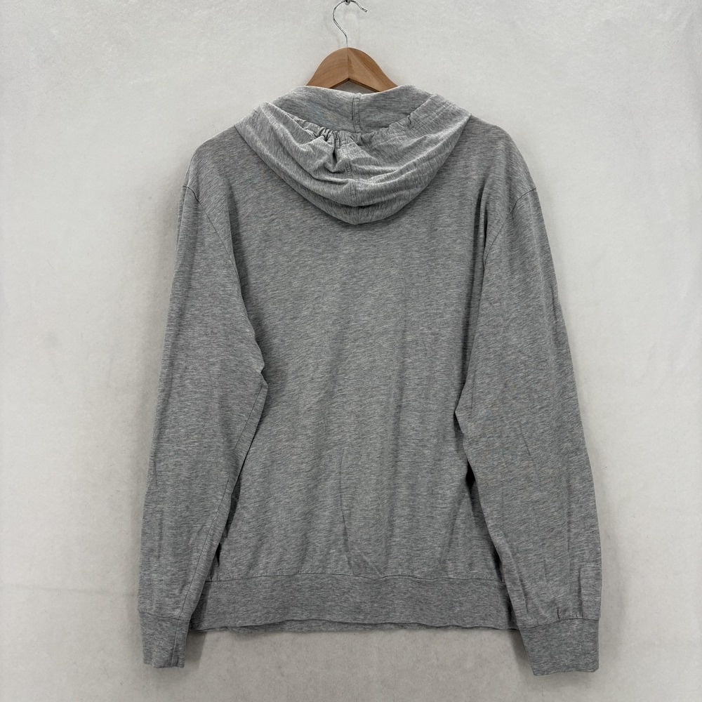 Lacoste Hoodie Mens XL Gray Jersey Pullover Kangaroo Pocket Regular Fit Logo - Picture 12 of 13